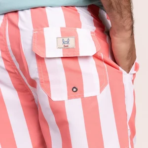 Bañador Estampado Raya Retro Coral