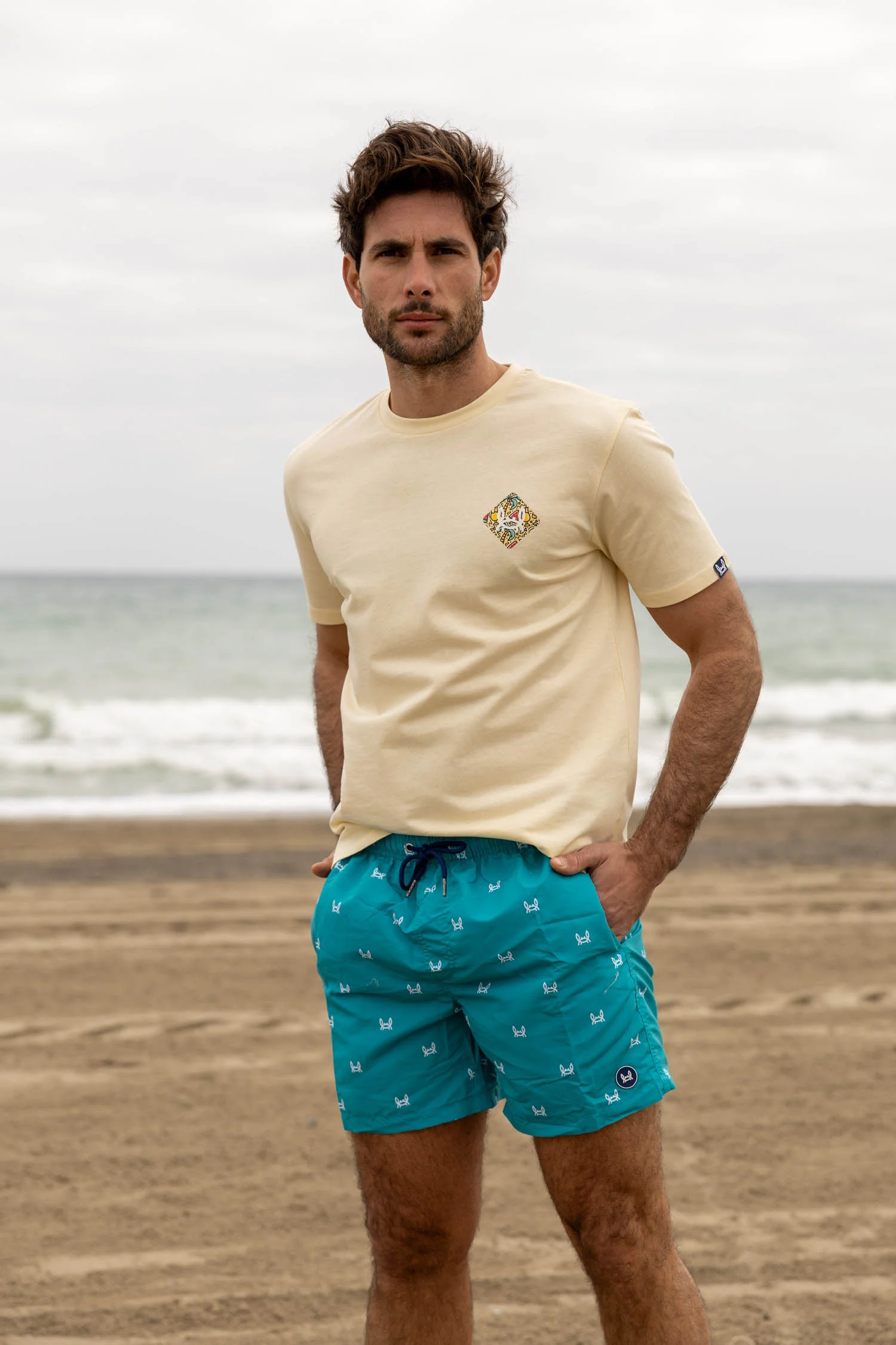Bañador Estampado Cangrejo Turquesa - Imagen 4