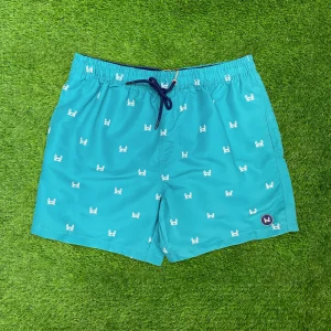 Bañador Estampado Cangrejo Turquesa