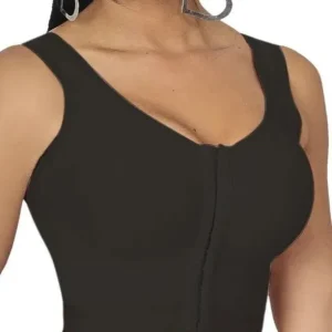 Top sin mangas con botones para mujer