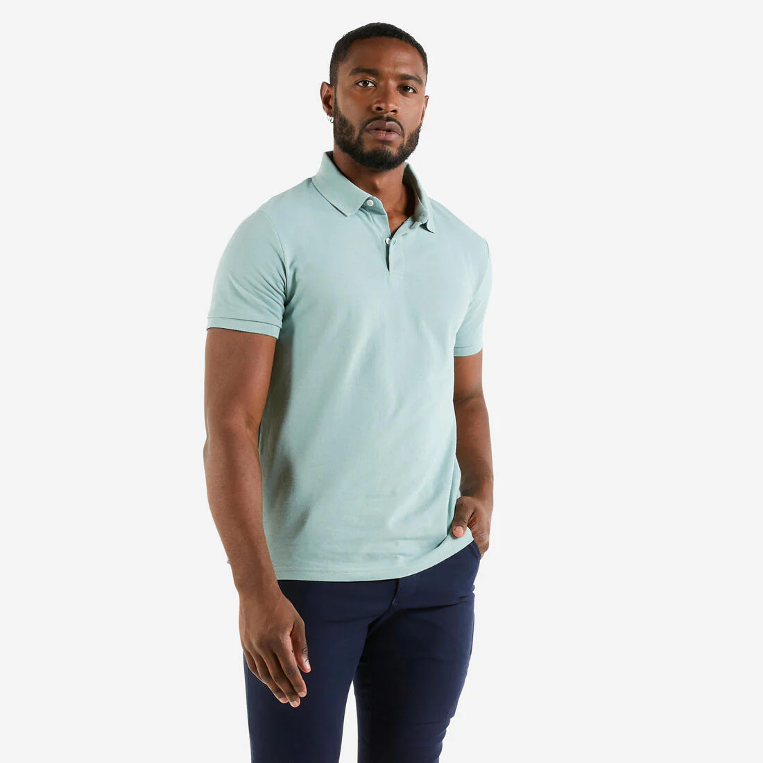 Polo vela manga corta Hombre Tribord Sailing 100 - Imagen 2