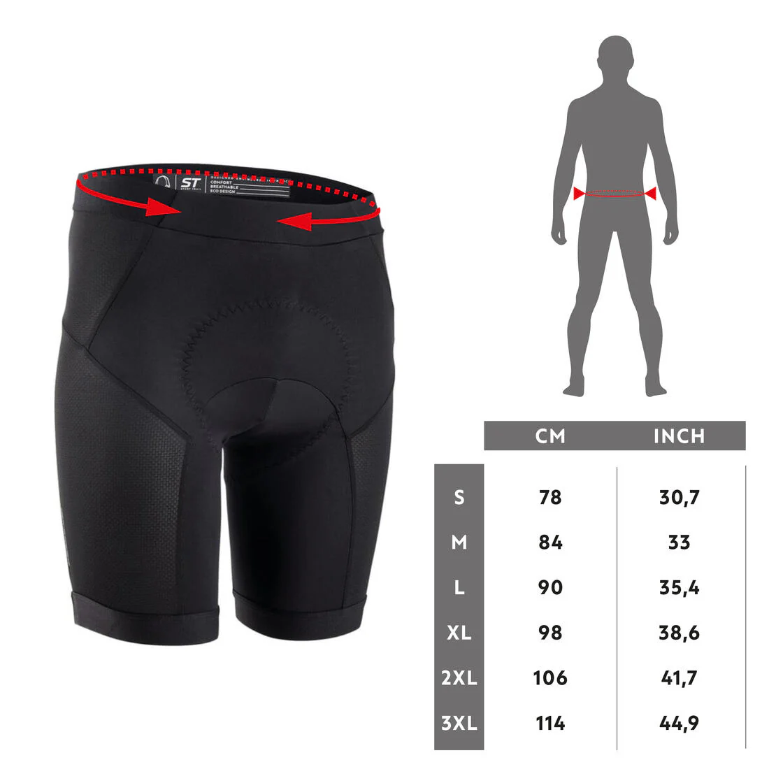 Culotte ciclismo interior MTB hombre Rockrider COMFORT 500 negro - Imagen 5
