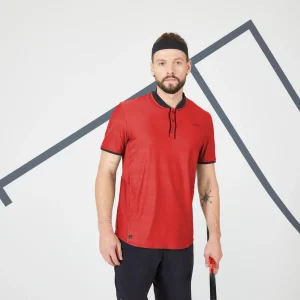 Camiseta de tenis manga corta slim con cuello hombre Artengo TTS Dry