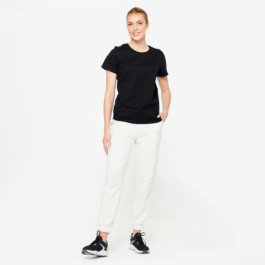 Pantalón jogger algodón fitness 500 Mujer Domyos - Imagen 6