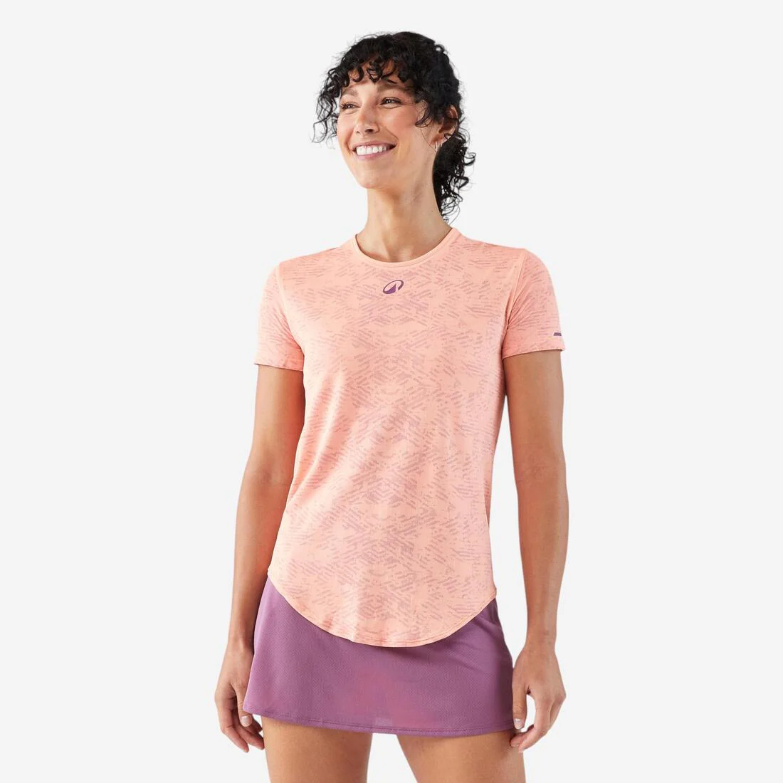 Camiseta de pádel de manga corta técnica transpirable mujer