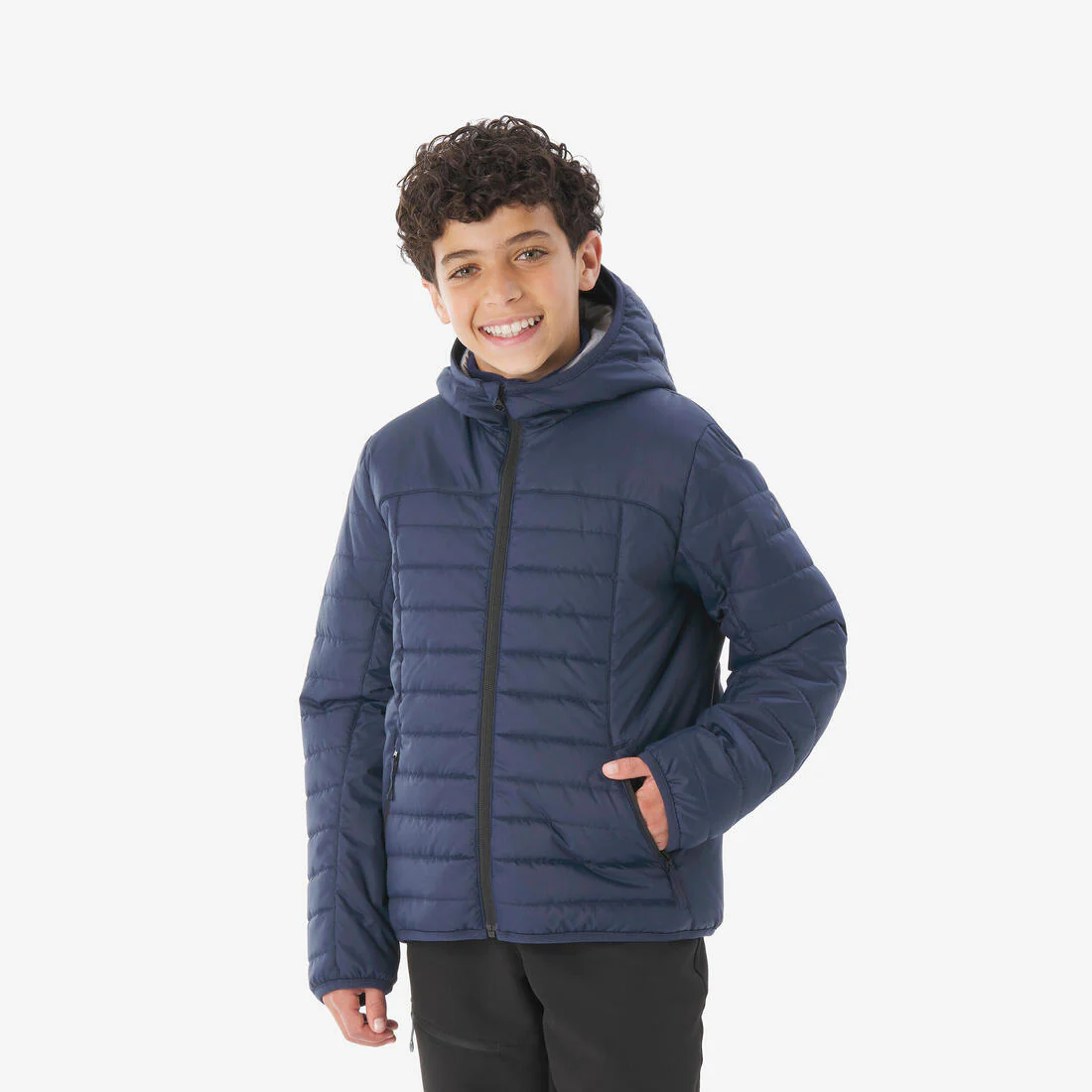 Chaqueta acolchada de montaña y trekking capucha Niños 7-15 años Quechua MH100